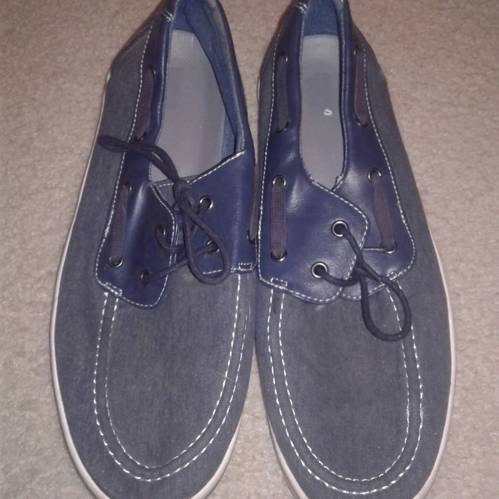 Blue dock boat slip on shoes